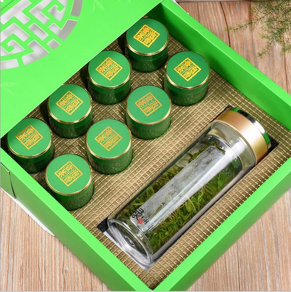送茶具铁观音茶叶安溪浓香铁观音礼盒装绿色8罐200g